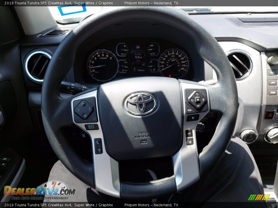 2019 Toyota Tundra SR5 CrewMax 4x4 Super White / Graphite Photo #15