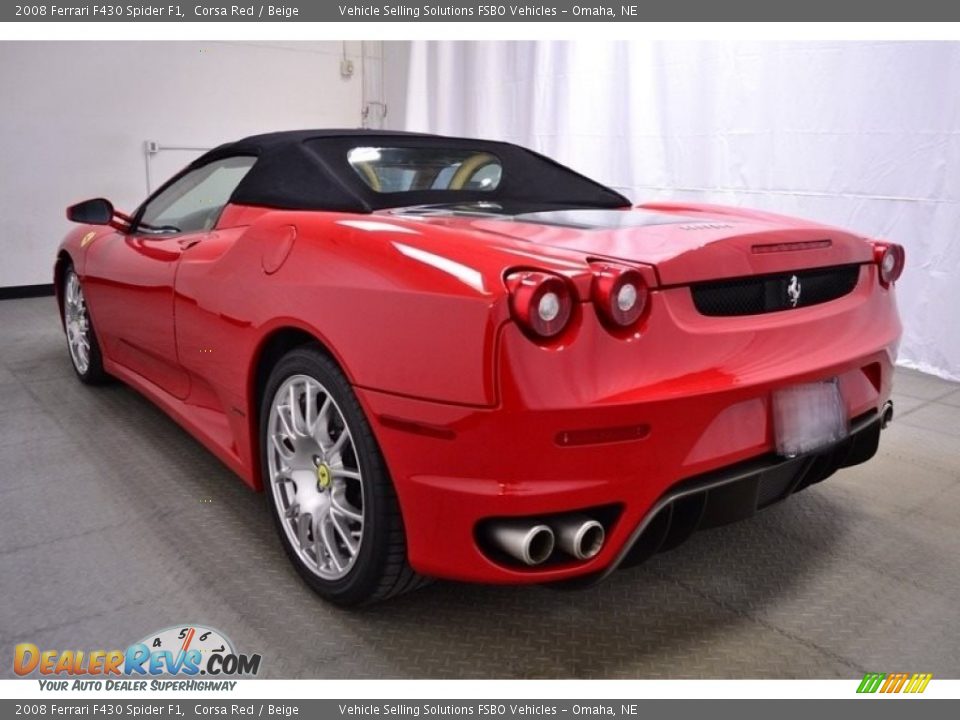 2008 Ferrari F430 Spider F1 Corsa Red / Beige Photo #3