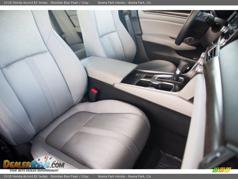 2018 Honda Accord EX Sedan Obsidian Blue Pearl / Gray Photo #25