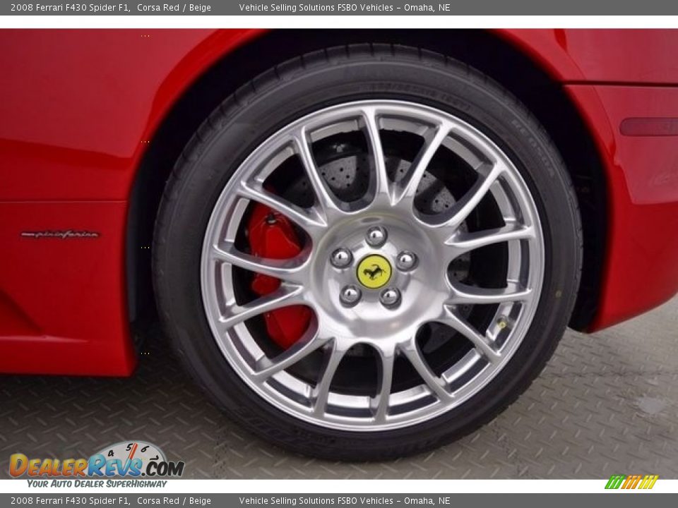 2008 Ferrari F430 Spider F1 Corsa Red / Beige Photo #12