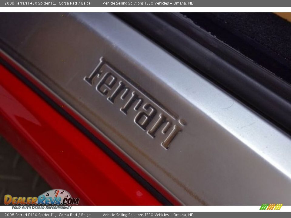 2008 Ferrari F430 Spider F1 Corsa Red / Beige Photo #13