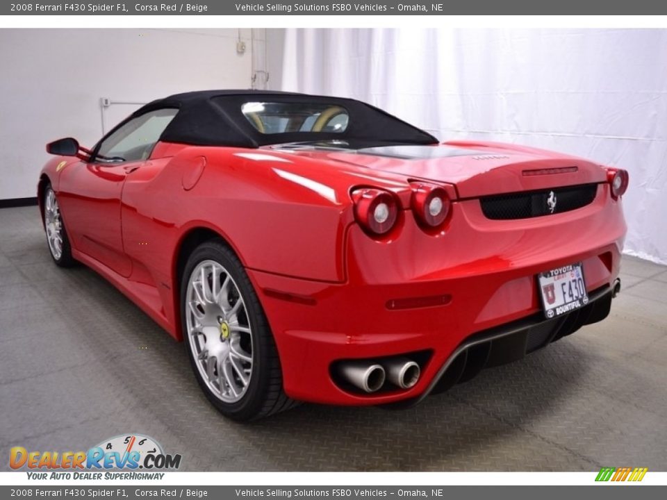 2008 Ferrari F430 Spider F1 Corsa Red / Beige Photo #15