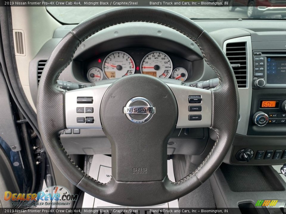2019 Nissan Frontier Pro-4X Crew Cab 4x4 Steering Wheel Photo #14
