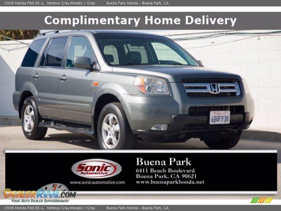 2008 Honda Pilot EX-L Nimbus Gray Metallic / Gray Photo #1