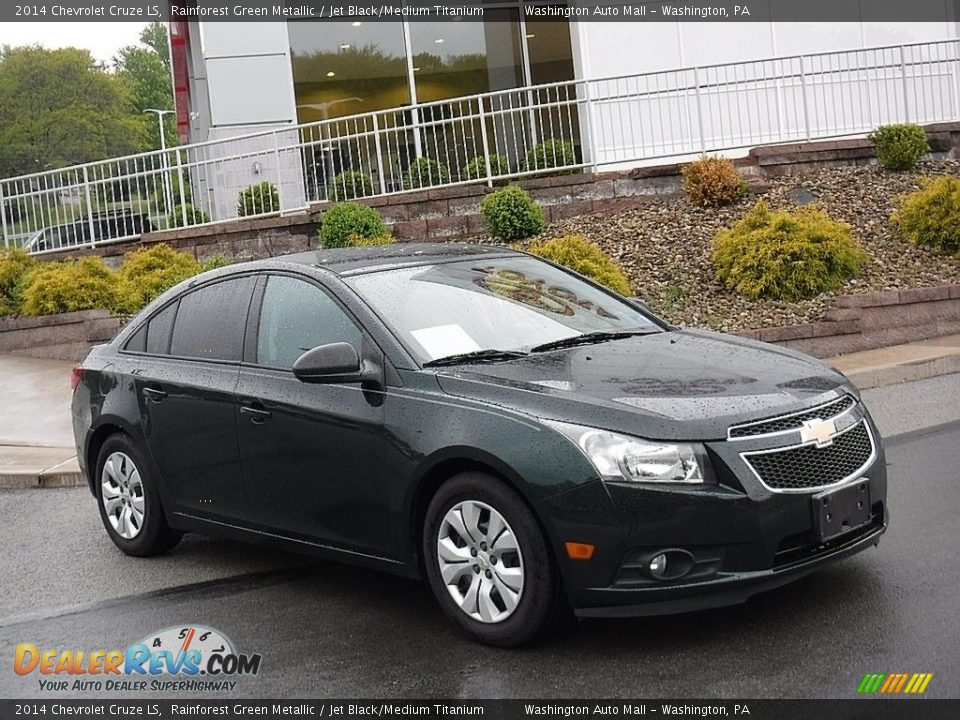 2014 Chevrolet Cruze LS Rainforest Green Metallic / Jet Black/Medium Titanium Photo #1