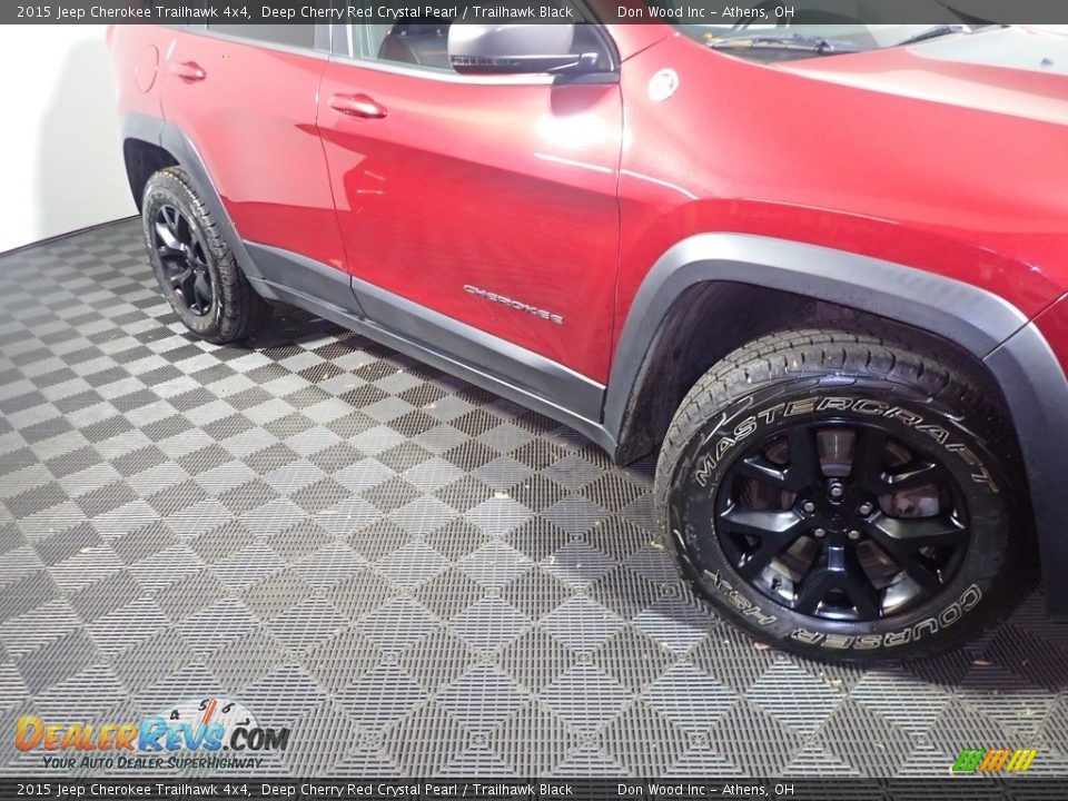 2015 Jeep Cherokee Trailhawk 4x4 Deep Cherry Red Crystal Pearl / Trailhawk Black Photo #4