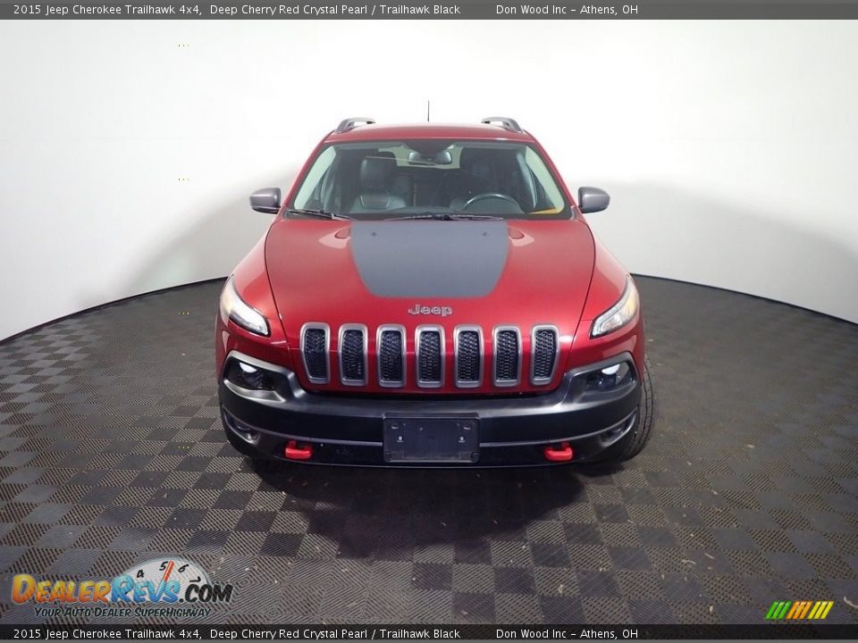 2015 Jeep Cherokee Trailhawk 4x4 Deep Cherry Red Crystal Pearl / Trailhawk Black Photo #5
