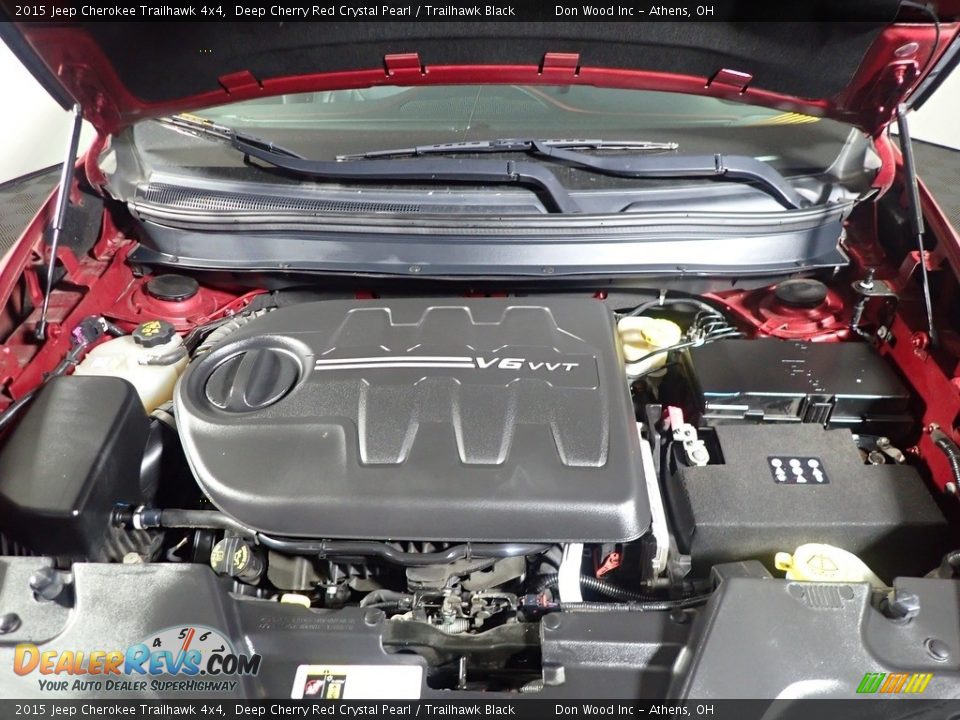 2015 Jeep Cherokee Trailhawk 4x4 Deep Cherry Red Crystal Pearl / Trailhawk Black Photo #7