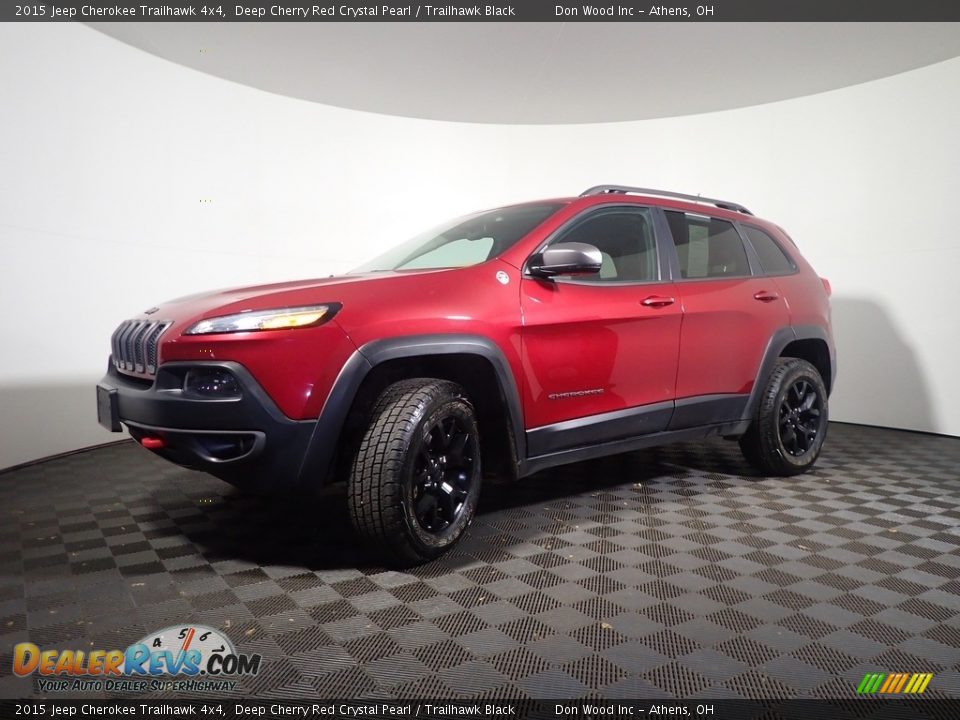 2015 Jeep Cherokee Trailhawk 4x4 Deep Cherry Red Crystal Pearl / Trailhawk Black Photo #8