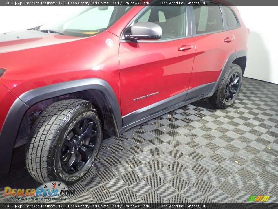 2015 Jeep Cherokee Trailhawk 4x4 Deep Cherry Red Crystal Pearl / Trailhawk Black Photo #10