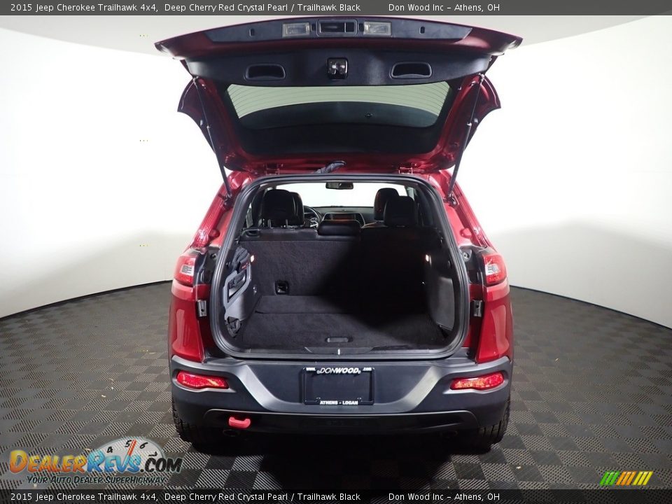 2015 Jeep Cherokee Trailhawk 4x4 Deep Cherry Red Crystal Pearl / Trailhawk Black Photo #14