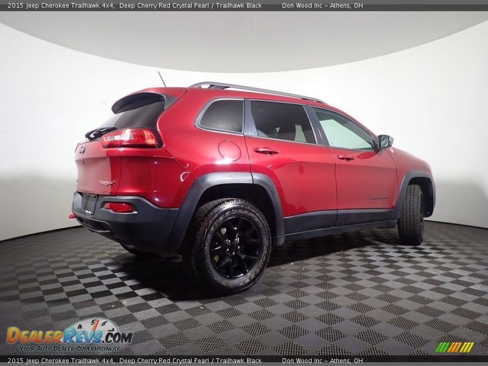 2015 Jeep Cherokee Trailhawk 4x4 Deep Cherry Red Crystal Pearl / Trailhawk Black Photo #16