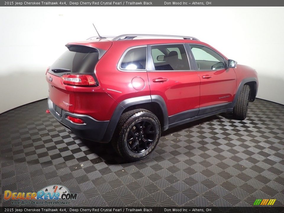 2015 Jeep Cherokee Trailhawk 4x4 Deep Cherry Red Crystal Pearl / Trailhawk Black Photo #17