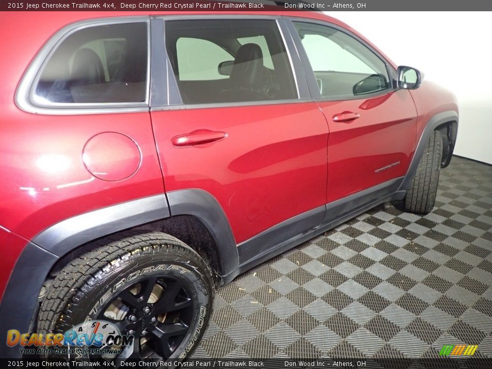 2015 Jeep Cherokee Trailhawk 4x4 Deep Cherry Red Crystal Pearl / Trailhawk Black Photo #19