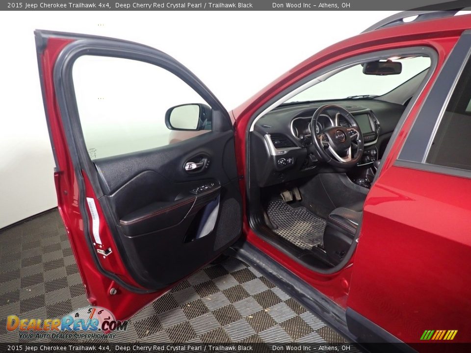 2015 Jeep Cherokee Trailhawk 4x4 Deep Cherry Red Crystal Pearl / Trailhawk Black Photo #20