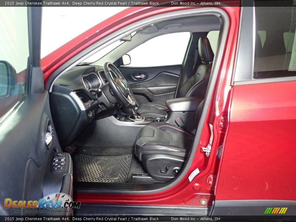 2015 Jeep Cherokee Trailhawk 4x4 Deep Cherry Red Crystal Pearl / Trailhawk Black Photo #23