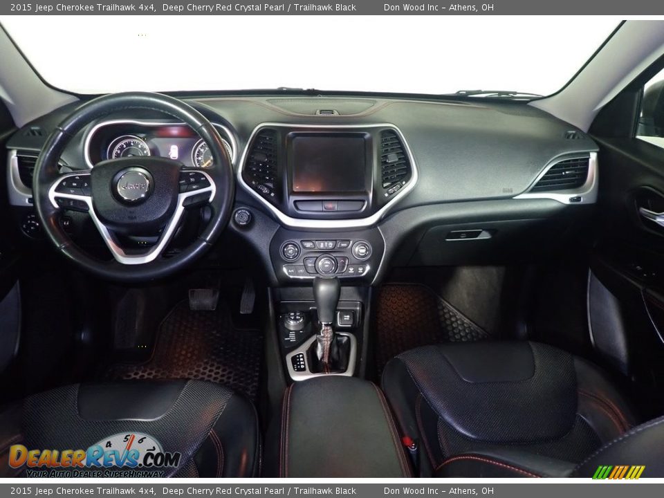 2015 Jeep Cherokee Trailhawk 4x4 Deep Cherry Red Crystal Pearl / Trailhawk Black Photo #25
