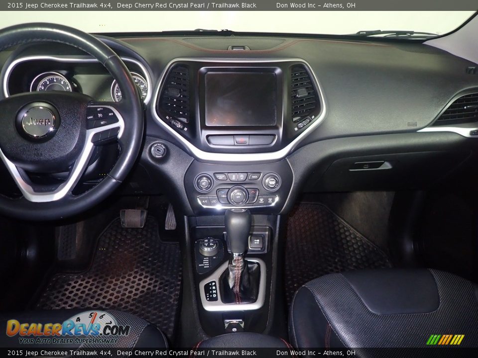 2015 Jeep Cherokee Trailhawk 4x4 Deep Cherry Red Crystal Pearl / Trailhawk Black Photo #26
