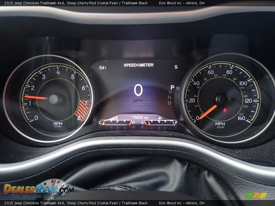 2015 Jeep Cherokee Trailhawk 4x4 Deep Cherry Red Crystal Pearl / Trailhawk Black Photo #29