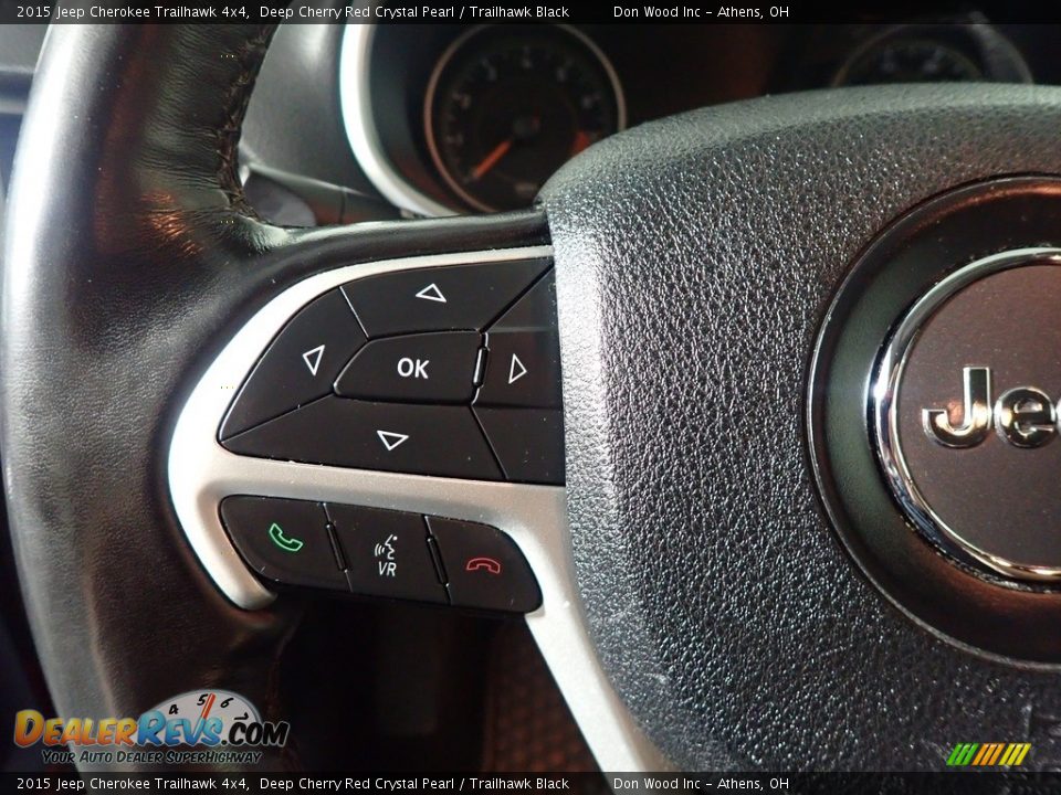 2015 Jeep Cherokee Trailhawk 4x4 Deep Cherry Red Crystal Pearl / Trailhawk Black Photo #30