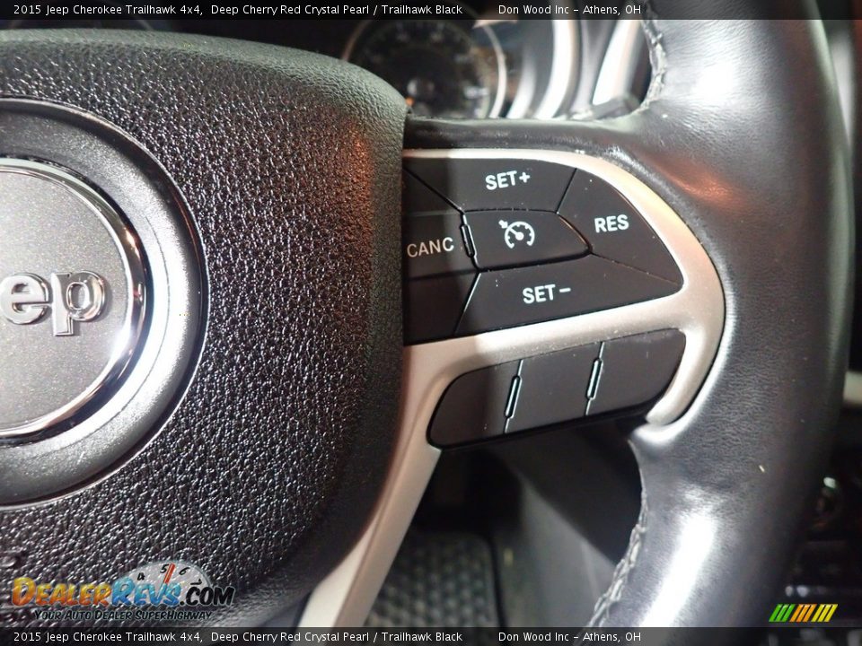 2015 Jeep Cherokee Trailhawk 4x4 Deep Cherry Red Crystal Pearl / Trailhawk Black Photo #31