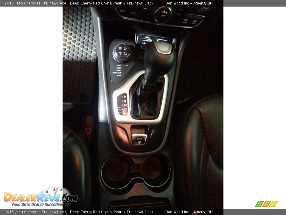 2015 Jeep Cherokee Trailhawk 4x4 Deep Cherry Red Crystal Pearl / Trailhawk Black Photo #33