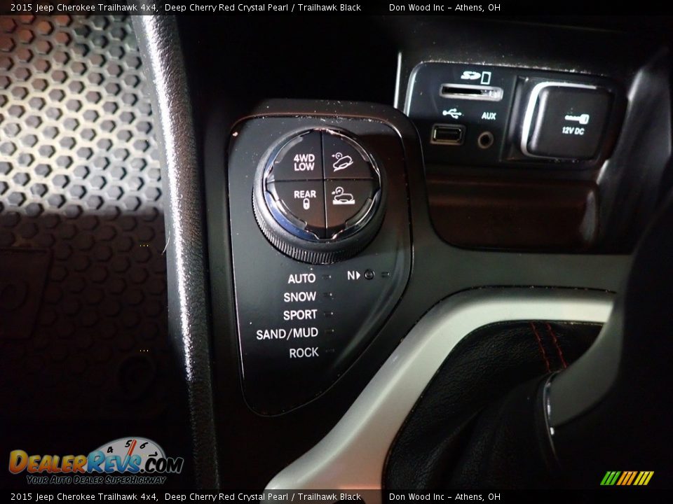 2015 Jeep Cherokee Trailhawk 4x4 Deep Cherry Red Crystal Pearl / Trailhawk Black Photo #34