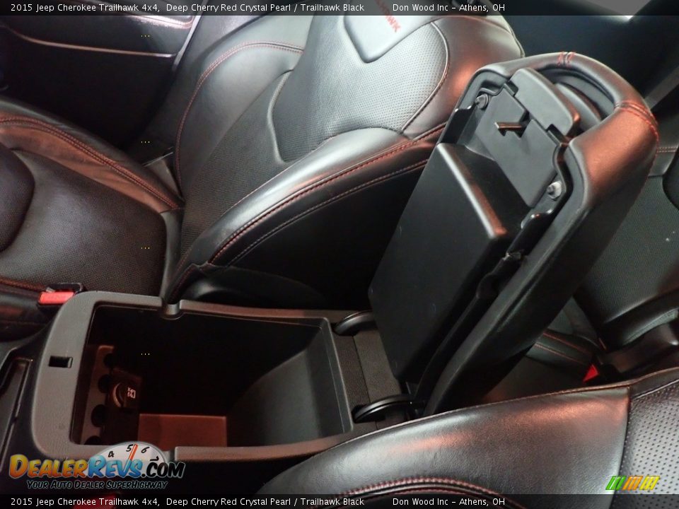 2015 Jeep Cherokee Trailhawk 4x4 Deep Cherry Red Crystal Pearl / Trailhawk Black Photo #35