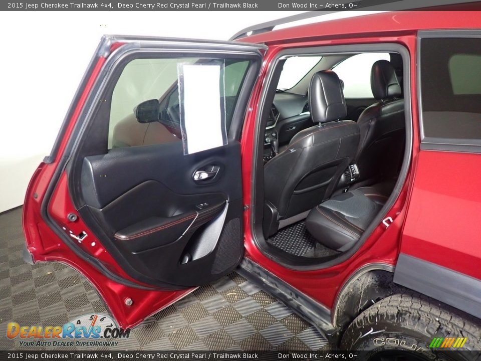2015 Jeep Cherokee Trailhawk 4x4 Deep Cherry Red Crystal Pearl / Trailhawk Black Photo #36