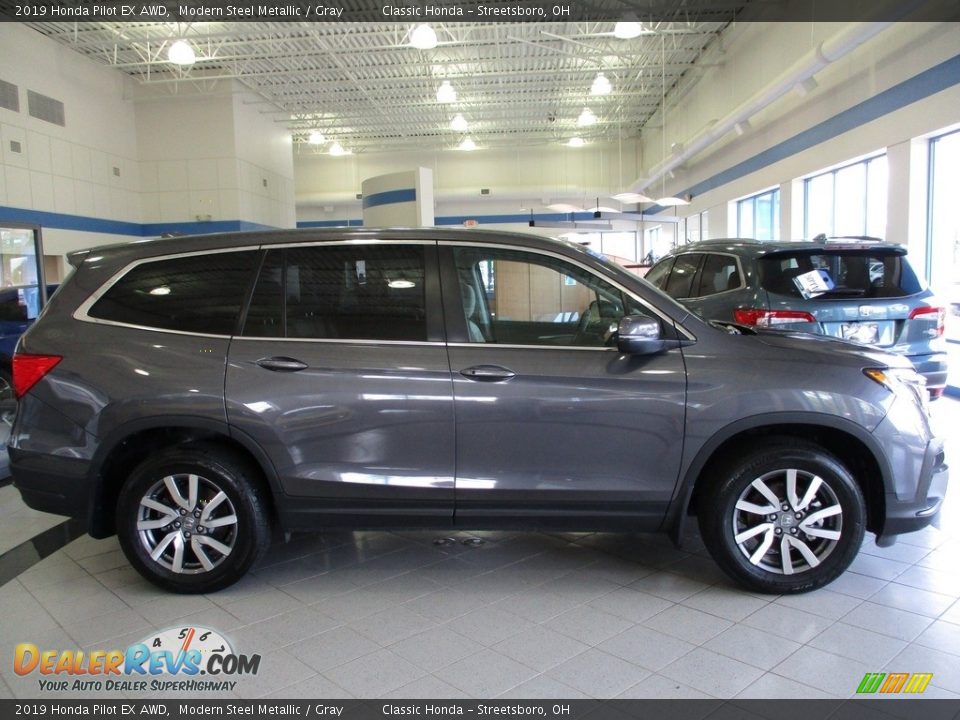 2019 Honda Pilot EX AWD Modern Steel Metallic / Gray Photo #4