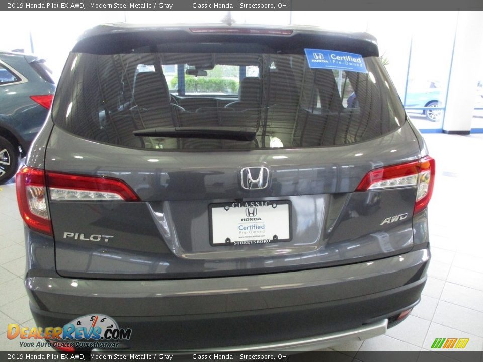 2019 Honda Pilot EX AWD Modern Steel Metallic / Gray Photo #8