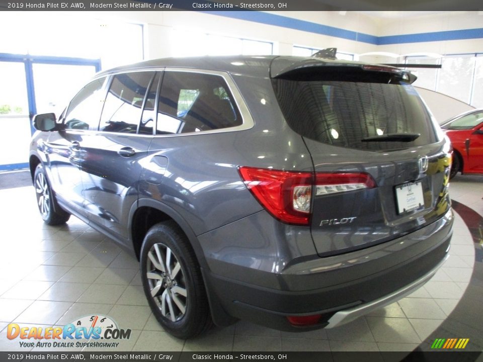 2019 Honda Pilot EX AWD Modern Steel Metallic / Gray Photo #9