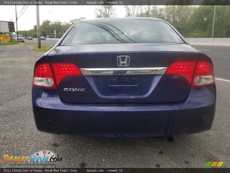 2011 Honda Civic LX Sedan Royal Blue Pearl / Gray Photo #4