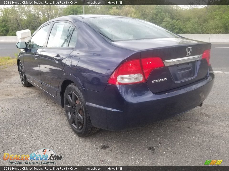 2011 Honda Civic LX Sedan Royal Blue Pearl / Gray Photo #5