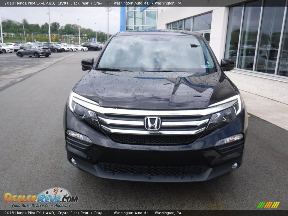 2018 Honda Pilot EX-L AWD Crystal Black Pearl / Gray Photo #5