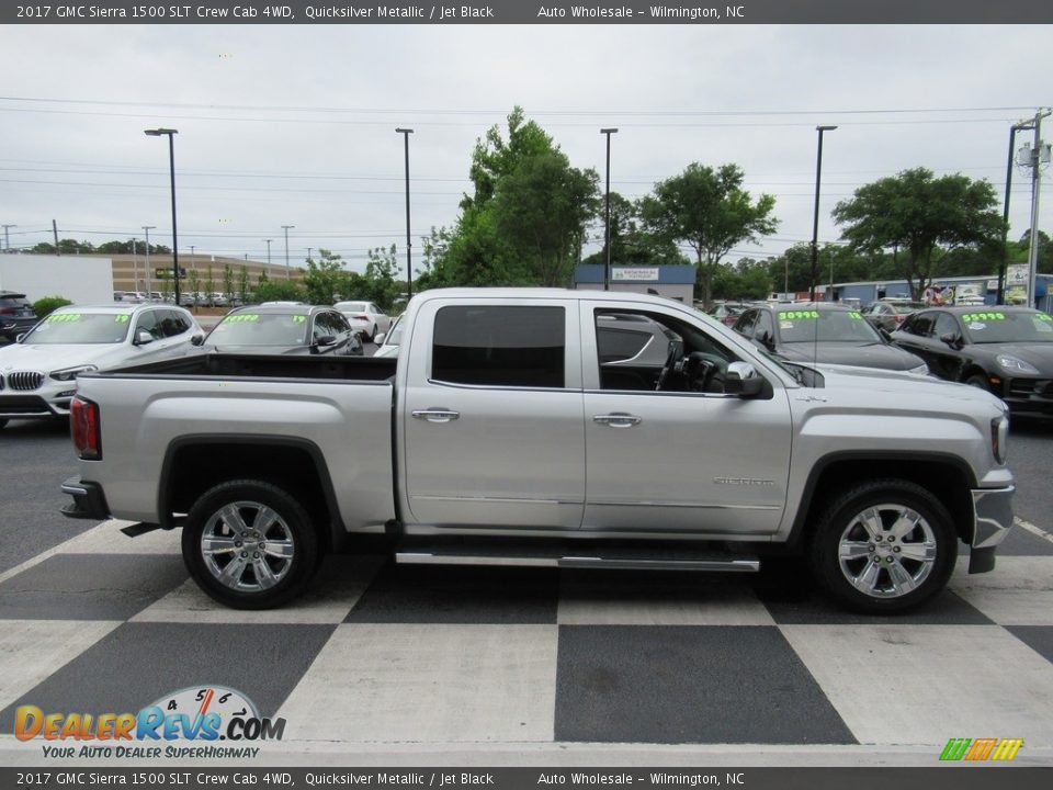 2017 GMC Sierra 1500 SLT Crew Cab 4WD Quicksilver Metallic / Jet Black Photo #3