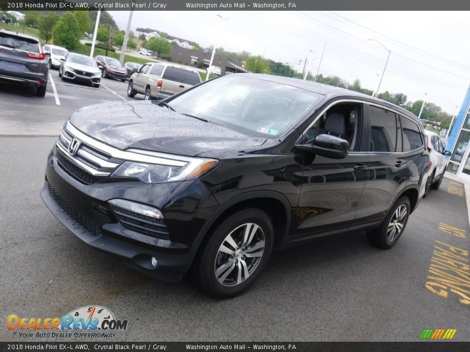 2018 Honda Pilot EX-L AWD Crystal Black Pearl / Gray Photo #6