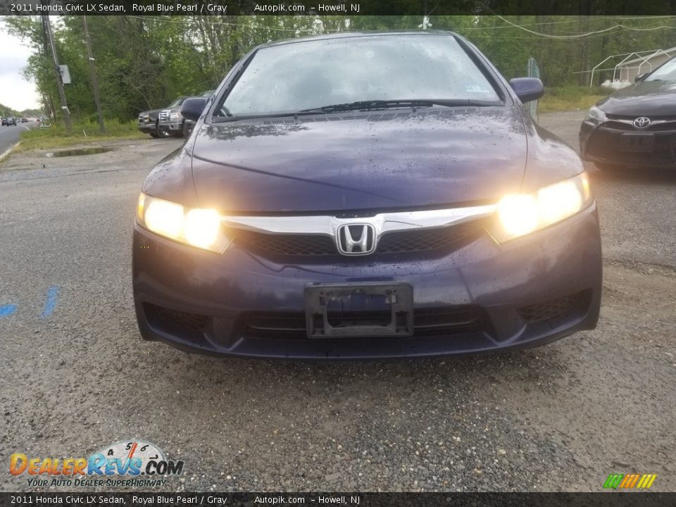 2011 Honda Civic LX Sedan Royal Blue Pearl / Gray Photo #8