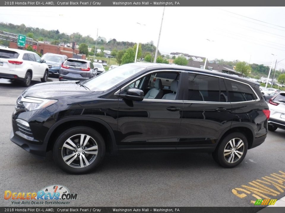 2018 Honda Pilot EX-L AWD Crystal Black Pearl / Gray Photo #7