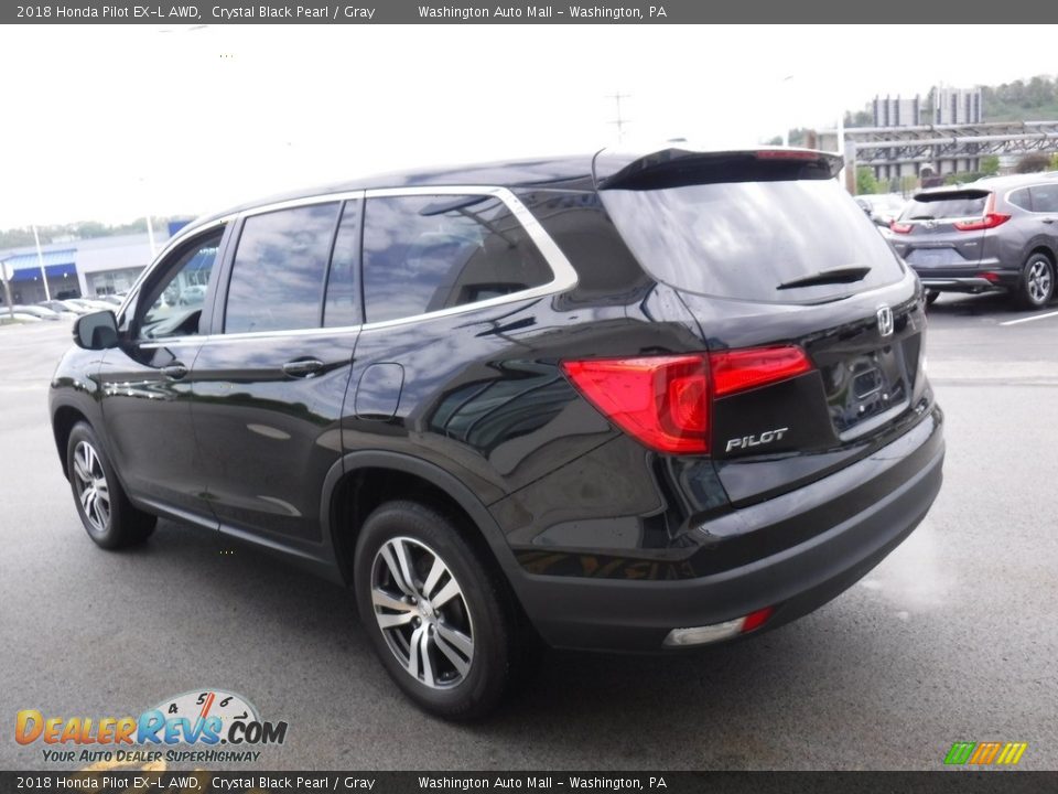 2018 Honda Pilot EX-L AWD Crystal Black Pearl / Gray Photo #8