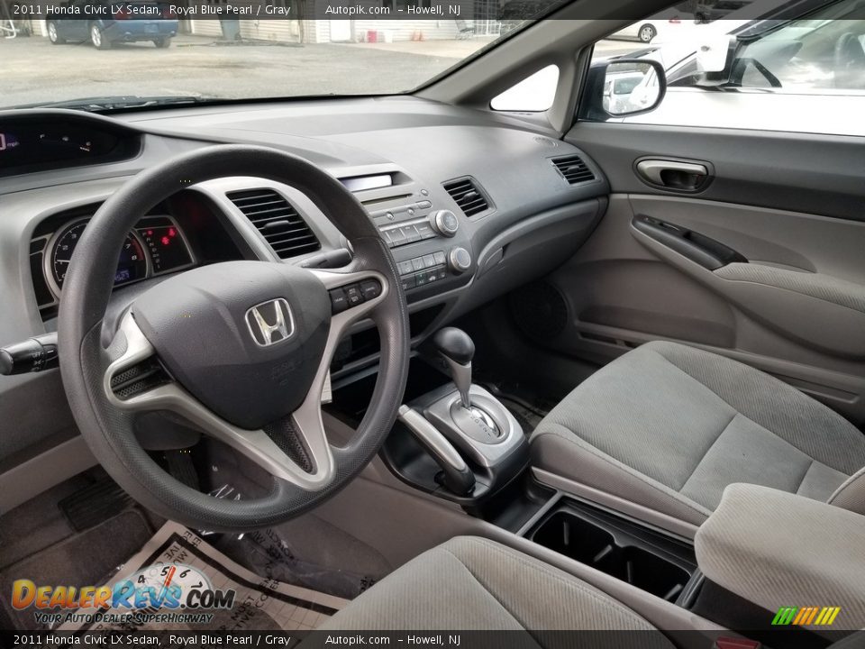 2011 Honda Civic LX Sedan Royal Blue Pearl / Gray Photo #10