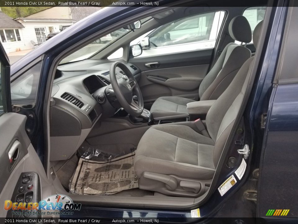 2011 Honda Civic LX Sedan Royal Blue Pearl / Gray Photo #13