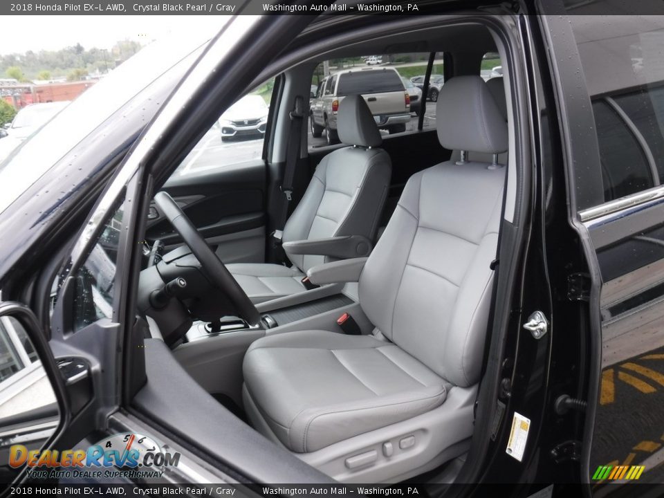 2018 Honda Pilot EX-L AWD Crystal Black Pearl / Gray Photo #16