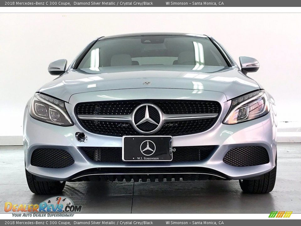 2018 Mercedes-Benz C 300 Coupe Diamond Silver Metallic / Crystal Grey/Black Photo #2