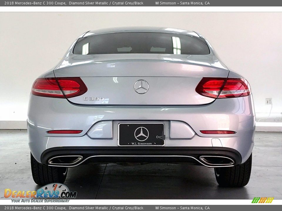 2018 Mercedes-Benz C 300 Coupe Diamond Silver Metallic / Crystal Grey/Black Photo #3