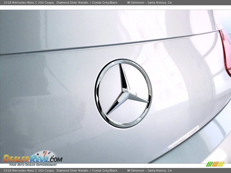 2018 Mercedes-Benz C 300 Coupe Diamond Silver Metallic / Crystal Grey/Black Photo #7