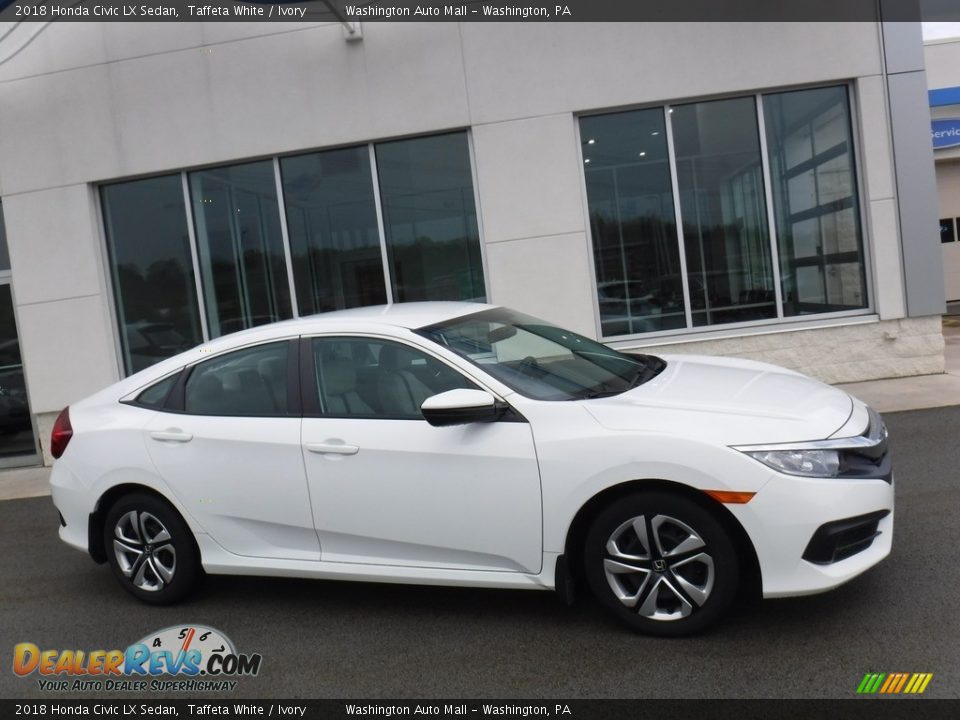 2018 Honda Civic LX Sedan Taffeta White / Ivory Photo #2