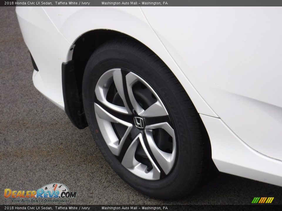 2018 Honda Civic LX Sedan Taffeta White / Ivory Photo #3