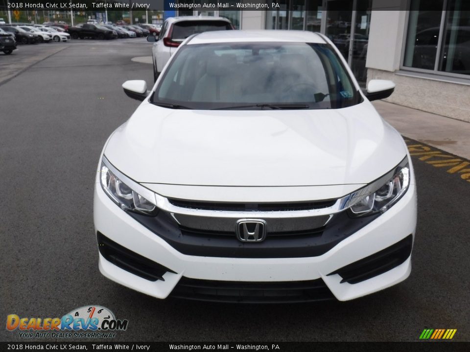 2018 Honda Civic LX Sedan Taffeta White / Ivory Photo #4