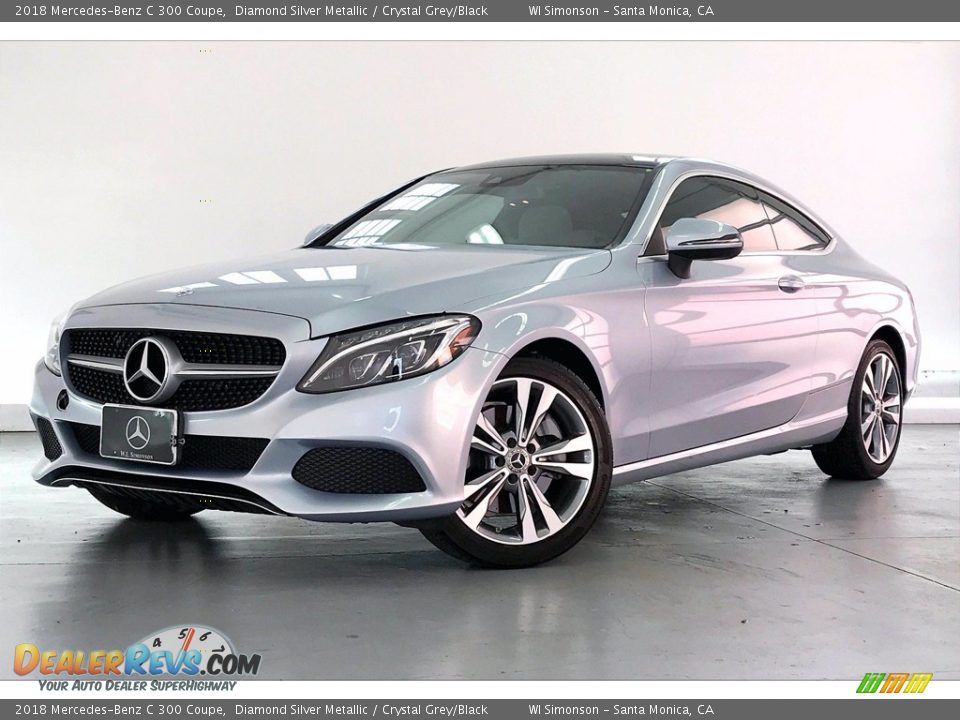 2018 Mercedes-Benz C 300 Coupe Diamond Silver Metallic / Crystal Grey/Black Photo #12